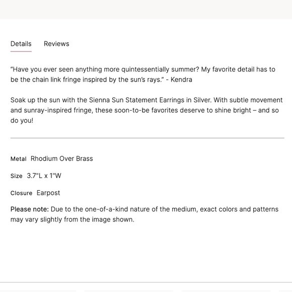 NWT Kendra Scott Sienna Sun Chain Tassle Earrings in Silver - Picture 13 of 13